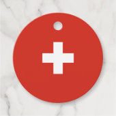 Zwitserse vlag bedankjes labels (Voorkant)