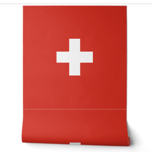 Zwitserse vlag behang