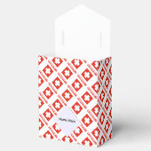 Zwitserse vlag betegeld gepersonaliseerd bedankdoosjes (Geopend)