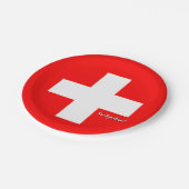 Zwitserse vlag borden, feest, sport, Zwitserland Papieren Bordje (Gekanteld)