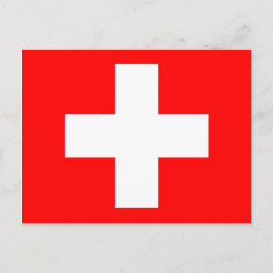 zwitserse vlag briefkaart