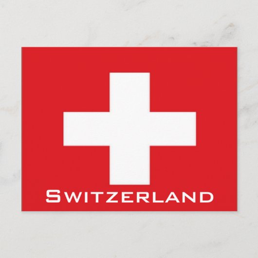 Zwitserse vlag briefkaart (Voorkant)
