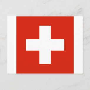 zwitserse vlag briefkaart