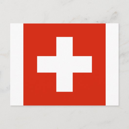 zwitserse vlag briefkaart (Voorkant)