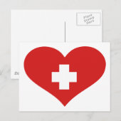 Zwitserse vlag briefkaart (Voorkant / Achterkant)