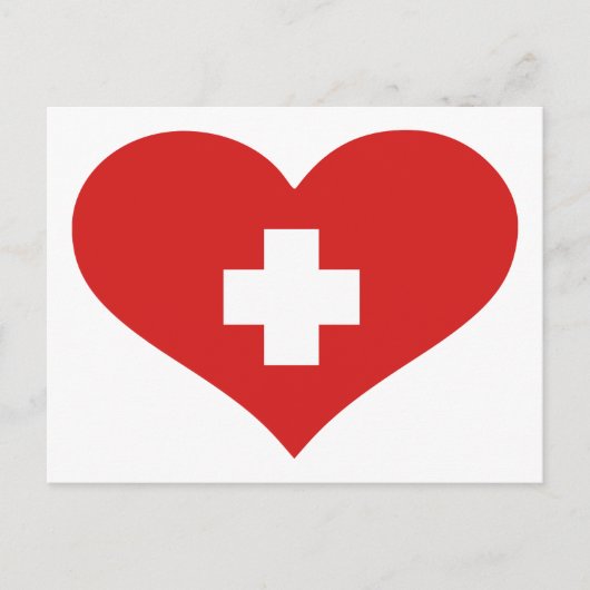 Zwitserse vlag briefkaart (Voorkant)