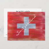 Zwitserse vlag briefkaart (Voorkant / Achterkant)