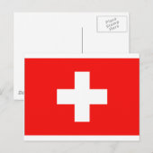 Zwitserse vlag briefkaart (Voorkant / Achterkant)