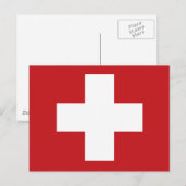 Zwitserse vlag briefkaart (Voorkant / Achterkant)