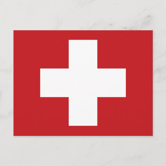 Zwitserse vlag briefkaart (Voorkant)