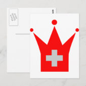 Zwitserse vlag briefkaart (Voorkant / Achterkant)