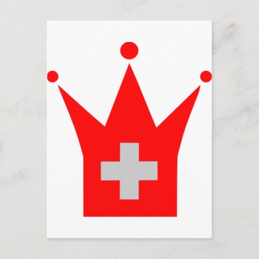 Zwitserse vlag briefkaart (Voorkant)