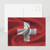 Zwitserse vlag briefkaart (Voorkant / Achterkant)