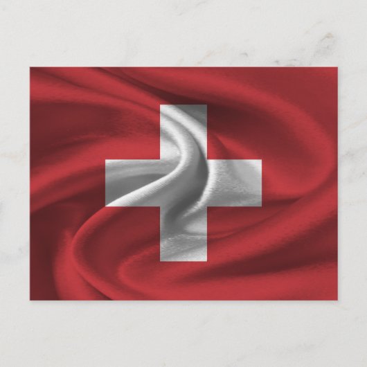Zwitserse vlag briefkaart (Voorkant)