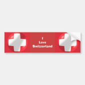 Zwitserse vlag bumpersticker (Voorkant)