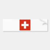 Zwitserse vlag bumpersticker (Voorkant)