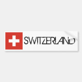 Zwitserse vlag bumpersticker (Voorkant)