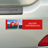 Zwitserse vlag bumpersticker (Op auto)