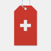 Zwitserse vlag cadeaulabel (Voorkant)