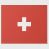 Zwitserse vlag cadeaupapier (Vlak)