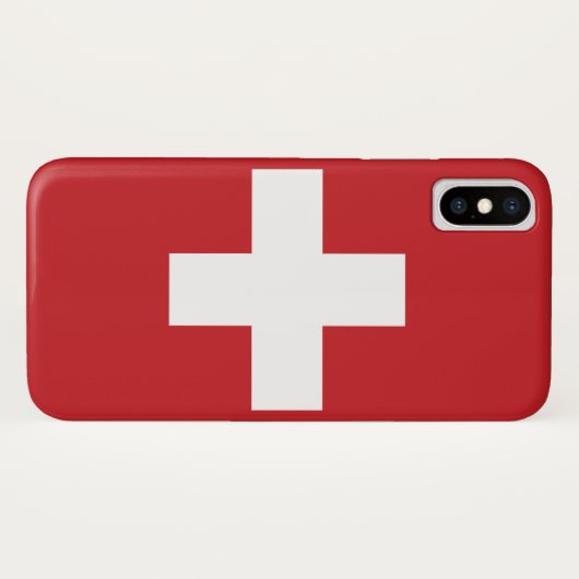 Zwitserse vlag Case-Mate iPhone case (Achterkant (horizontaal))