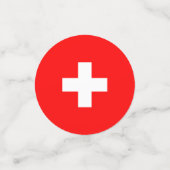 Zwitserse vlag confetti (Kleine voorkant)