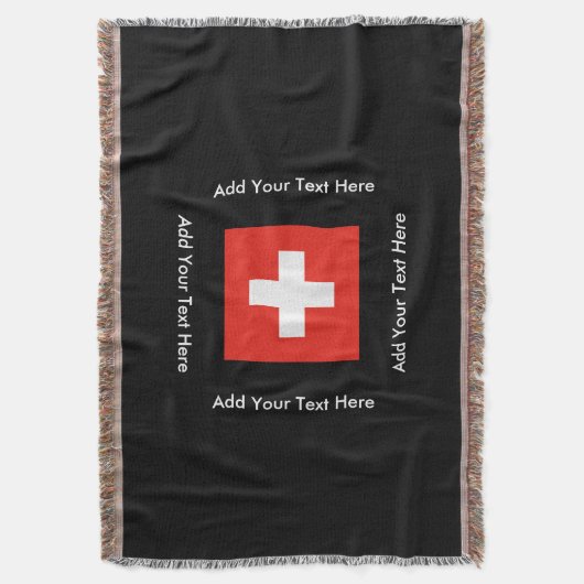 Zwitserse vlag deken (Voorkant Verticaal)