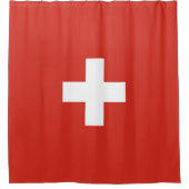 Zwitserse vlag douchegordijn (Voorkant)