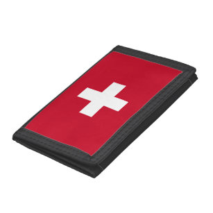 Zwitserse vlag drievoud portemonnee