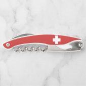 Zwitserse vlag en edelweiss kurkentrekker (Achterkant)