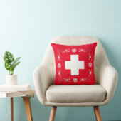 Zwitserse vlag en edelweiss kussen (Chair)