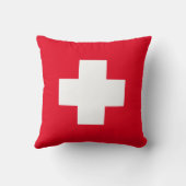 Zwitserse vlag en edelweiss kussen (Back)