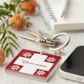 Zwitserse vlag en edelweiss sleutelhanger (Voorkant Rechts)