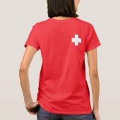 Zwitserse vlag en edelweiss t-shirt (Achterkant)