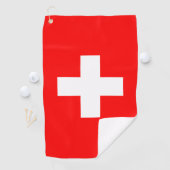 Zwitserse vlag en golf Zwitserland/sport Zürich Golfhanddoek (Insitu)