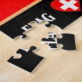 Zwitserse vlag en Zwitserland Legpuzzel (Zijkant)