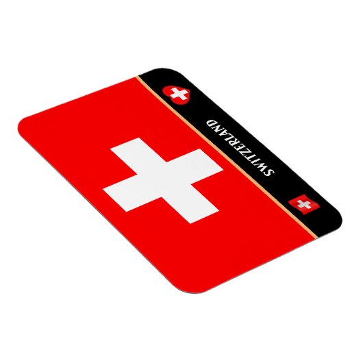 Zwitserse vlag en Zwitserland Magneet (Rechterzijde)