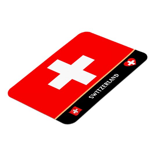 Zwitserse vlag en Zwitserland Magneet (Linkerzijde)
