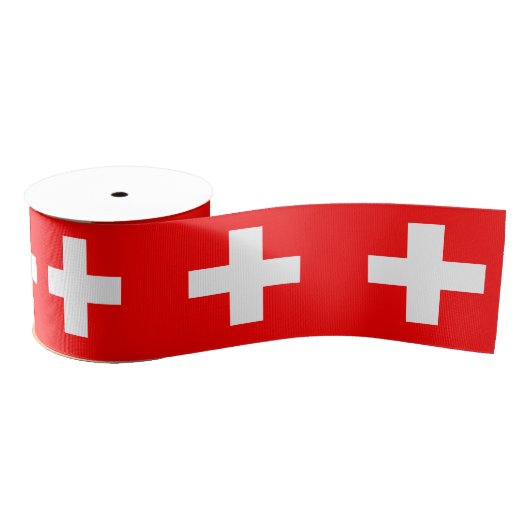 Zwitserse vlag en Zwitserland, reizen, vakantie/sp Grosgrain Lint (Spoel)