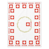 Zwitserse vlag en Zwitserland Tafelkleed (Voorkant)