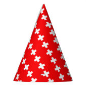 Zwitserse vlag feesthoedjes (Links)