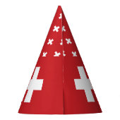 Zwitserse vlag feesthoedjes (Achterkant)