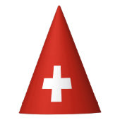 Zwitserse vlag feesthoedjes (Voorkant)