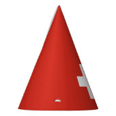 Zwitserse vlag feesthoedjes (Links)