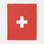 Zwitserse vlag fleece deken (Voorkant)