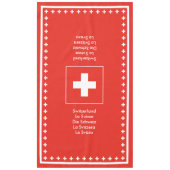 Zwitserse vlag - Fondue Cheese Party Dinner Tafelkleed (Voorkant)