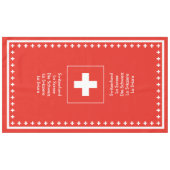 Zwitserse vlag - Fondue Cheese Party Dinner Tafelkleed (Voorkant (Horizontaal))