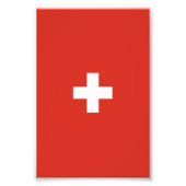 Zwitserse vlag foto afdruk (Voorkant)