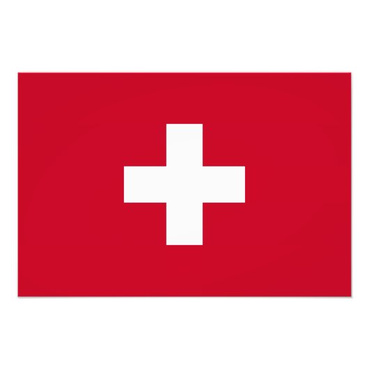 Zwitserse vlag foto afdruk (Voorkant)