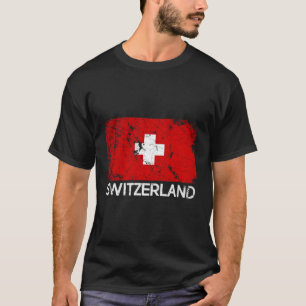 Zwitserse vlag  gemaakt in Zwitserland cadeau voor T-shirt